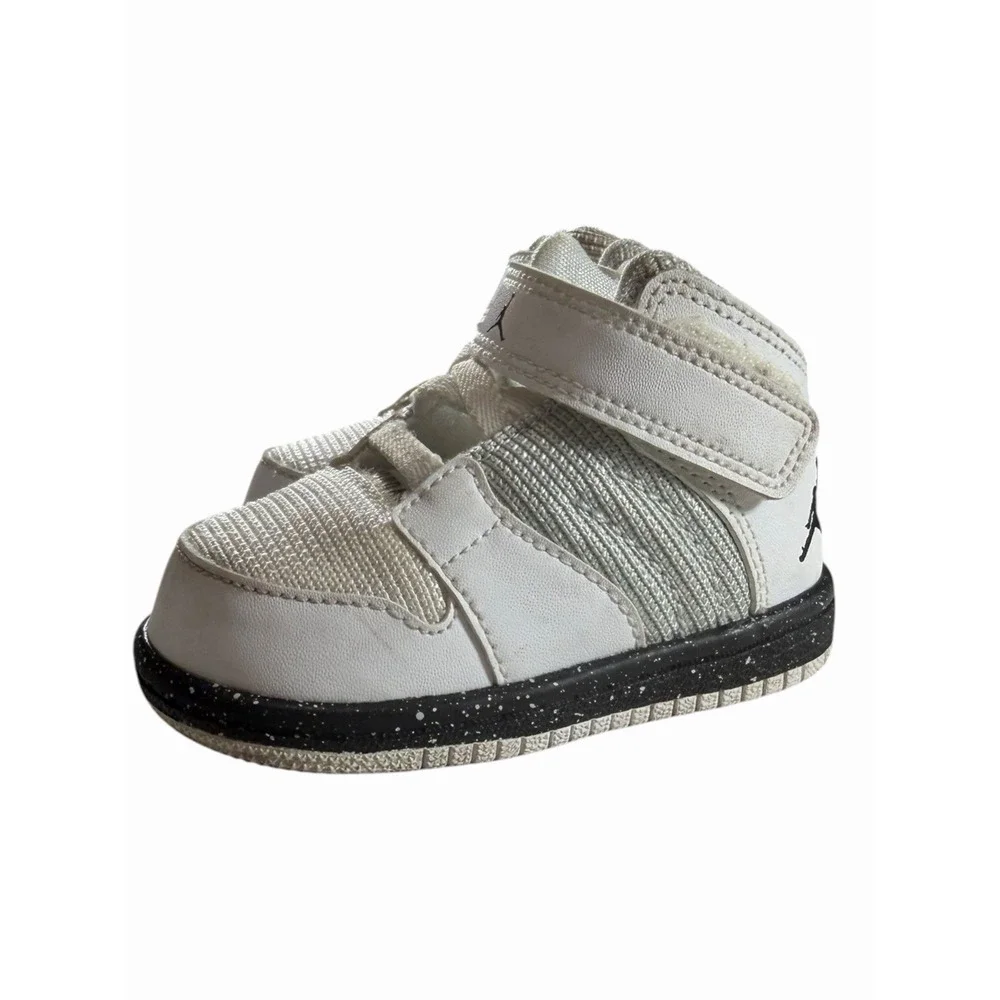 Baby Toddlers Sz 6c‎ Air Jordan High Tops Gray Black White 351028-002